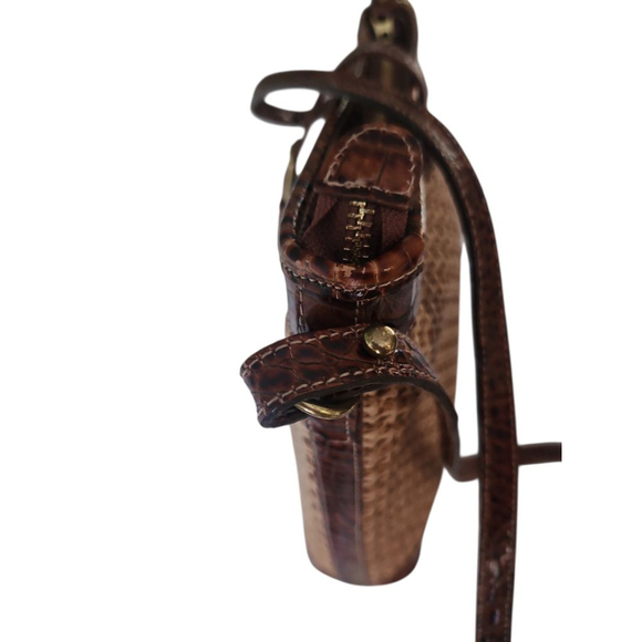 Brahmin Brown & Beige Woven Crossbody Bag - Picture 4 of 11